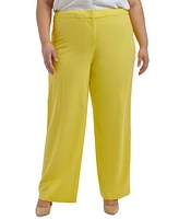 Calvin Klein Plus Lux Highline Tab-Waist Pants