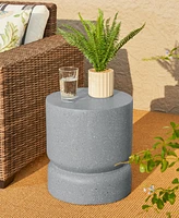 Glitzhome Multi-functional Faux Terrazzo Garden Stool or Planter Stand