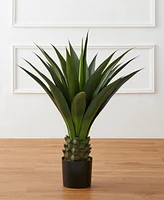 Glitzhome 3.25ft. Faux Agave Plant in Pot