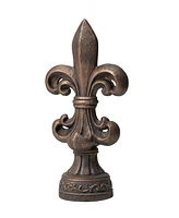 Glitzhome Bronze Standing Fleur De Lis Garden Statue