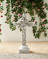 Glitzhome Holy Cross with Lily Garden Statue