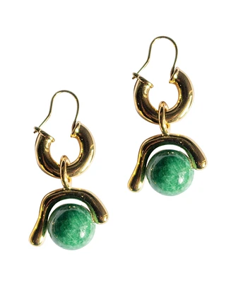 seree Cecile - Jade drop earrings
