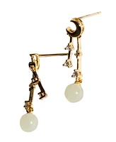 seree Twinkle — Moon and star drop earrings