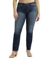 Silver Jeans Co. Plus Suki Mid Rise Straight Luxe Stretch