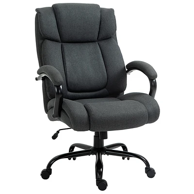 Simplie Fun High Back Big and Tall Executive Chair, 484lbs, Wide Seat, Adjustable, Swivel, Charcoal Grey