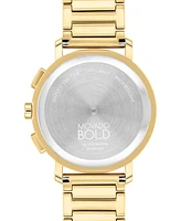 Movado Men's Swiss Chronograph Bold Evolution 2.0 Gold Ion Plated Steel Bracelet Watch 42mm