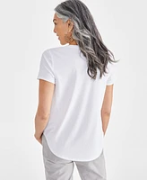 Style & Co Women's Graphic Crewneck T-Shirt, Created for Macy's