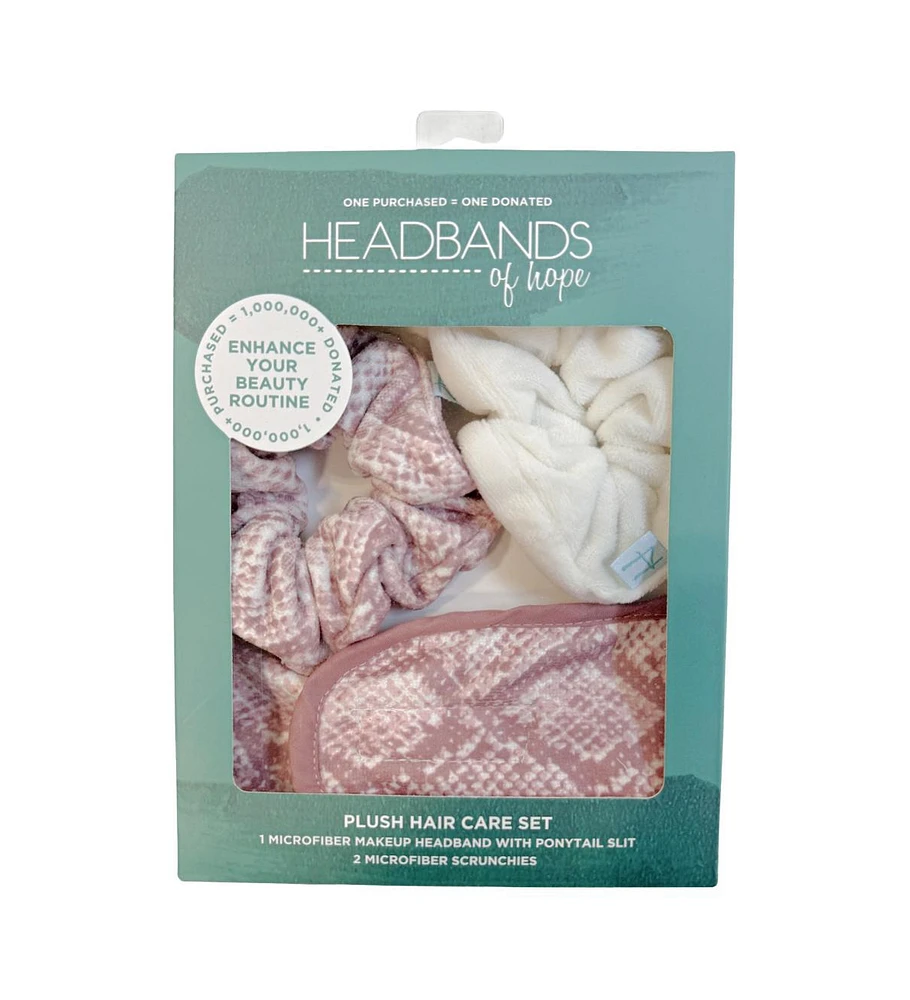 Headbands of Hope Women s Microfiber Headband + Scrunchie Set - Snake Print