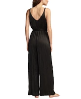 Lucky Brand Women's Pleated Satin Jumpsuit