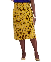 Kasper Women's Ity Dot-Print A-Line Pull-On Skirt