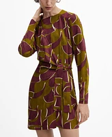 Mango Women's Knotted Wrap Dress