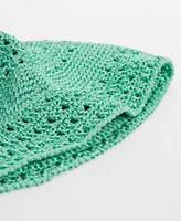 Mango Women's Crochet Bucket Hat
