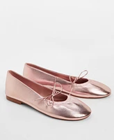 Mango Women's Metallic Ballerinas