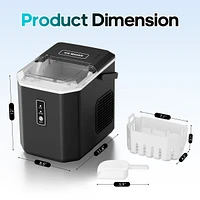 Sugift 44 lbs Portable Countertop Ice Maker Machine with Scoop