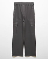 Mango Women's Elastic Waist Cargo Pants