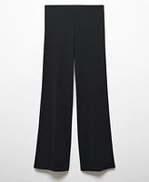 Mango Women's Elastic Waist Wide leg Pants