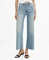 Mango Women's Wide leg Mid-Rise Jeans