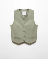 Mango Women's Buttons Detail Suit Vest