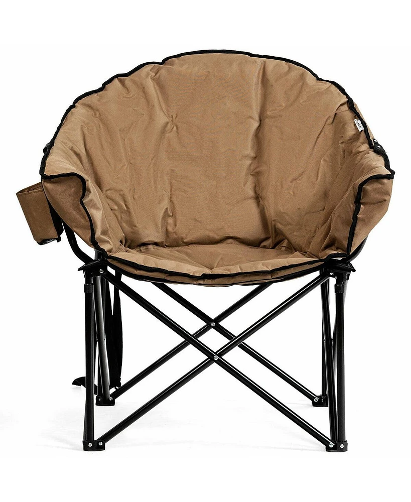 Sugift Folding Camping Moon Padded Chair with Carrying Bag