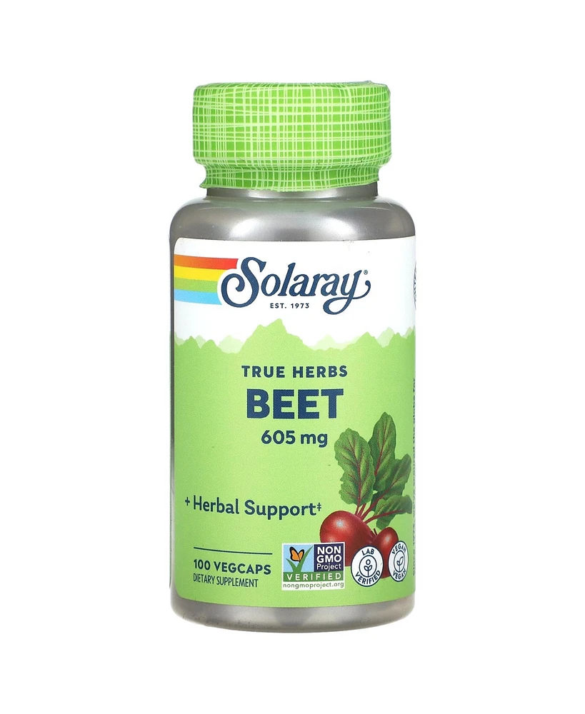 Solaray True Herbs Beet 605 mg - 100 VegCaps - Assorted Pre