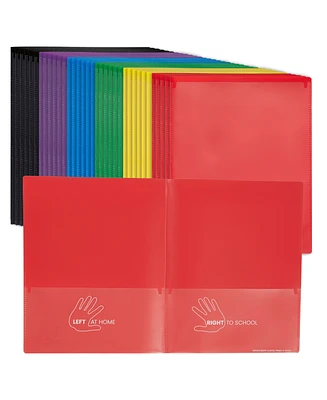 ECR4Kids 2-Pocket Parent-Teacher Classroom Communication Folder, School Supplies, Assorted, 36-Piece