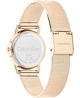 Calvin Klein Women's Ck Feel Carnation Gold-Tone Stainless Steel Mesh Watch 30mm