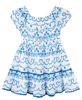 Rare Editions Toddler & Little Girls Embroidered Eyelet Dress