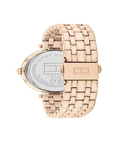 Tommy Hilfiger Women's Quartz Carnation Gold-Tone Stainless Steel Watch 34mm