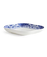 Spode Blue Italian Brocato Diamond Dishes, Set Of 2