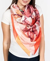 Vince Camuto Women's Colorblock Floral Square Scarf