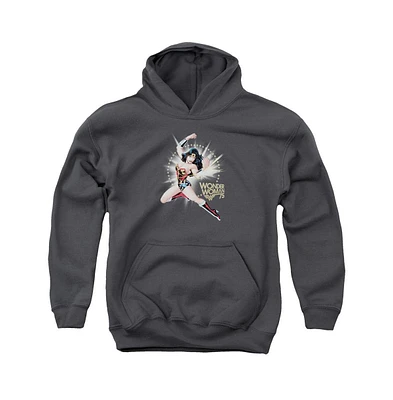 Wonder Woman Boys Youth Ww75 The Bracelets Of Submission Pull Over Hoodie / Hooded Sweatshirt
