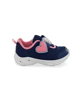 Carter's Little Girls Hug hook and loop Navy Shoe