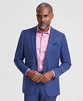 Nick Graham Men's Slim-Fit Windowpane Check Suit