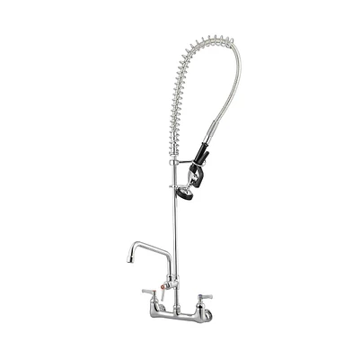 Yescom Aquaterior Brass Backsplash Swivel Pre-Rinse Commercial Faucet 12" Add-On Cupc Nsf Ansi