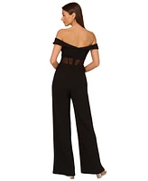 Adrianna by Papell Women's Corset Off-The-Shoulder Jumpsuit