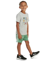 adidas Toddler & Little Boys Graphic Cotton T-Shirt Shorts, 2 Piece Set