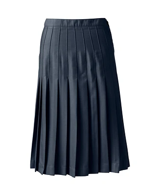 Lands' End Women's School Uniform Pleated Skirt Below the Knee