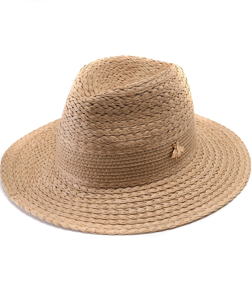 Vince Camuto Straw Panama Hat with Icon Detail