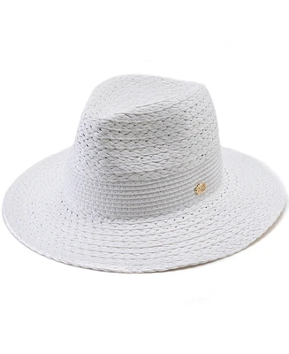 Vince Camuto Straw Panama Hat with Icon Detail