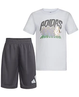 adidas Toddler & Little Boys Essential T-Shirt Shorts, 2 Piece Set