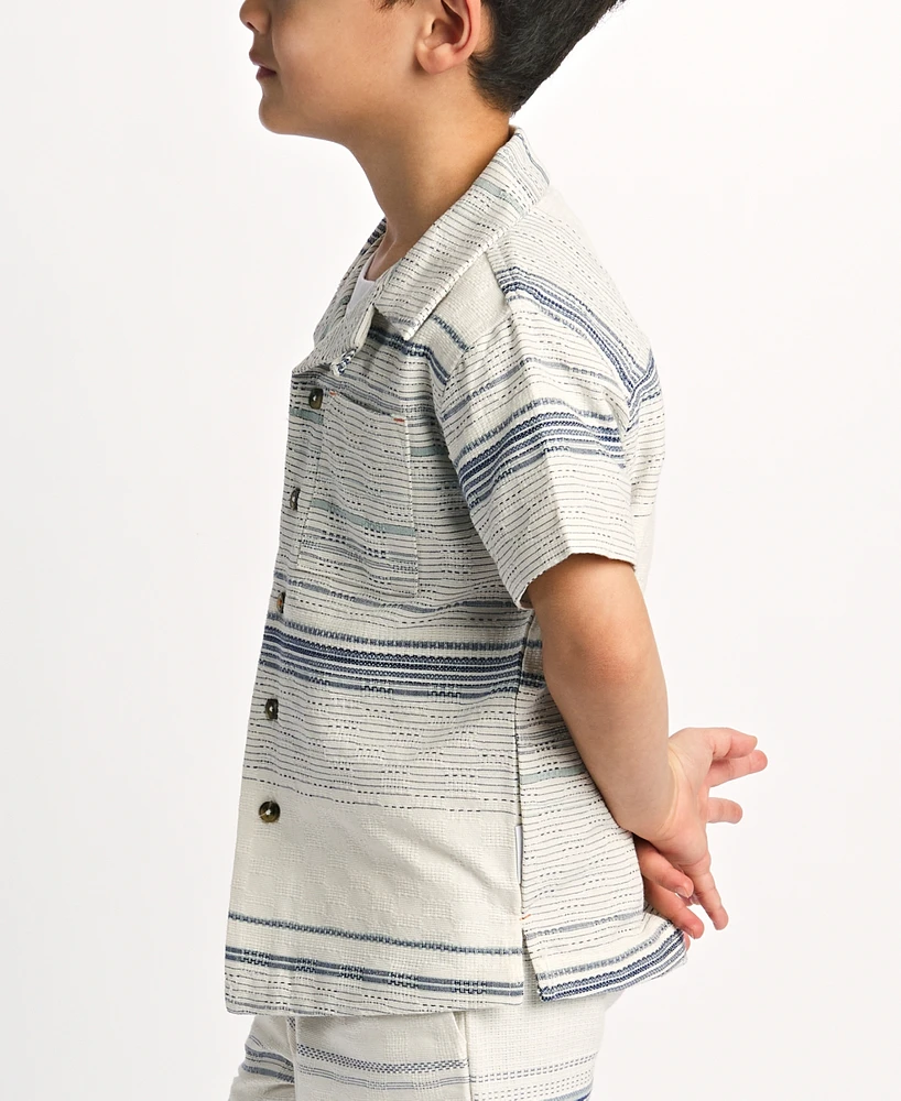 Sovereign Code Toddler & Little Boys Tour Textured Striped Shirt