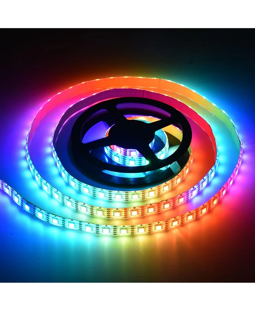 Yescom 6.6 Ft Led Strip Light Color Changing Voice Music Interact Wifi App Control Wall