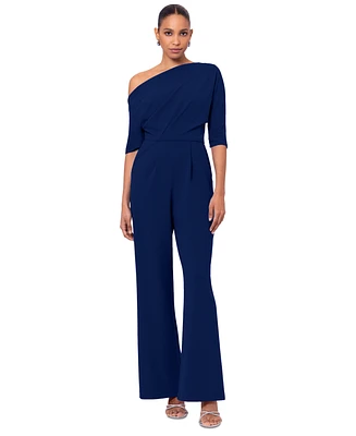 Betsy & Adam Women's One-Shoulder Jumpsuit