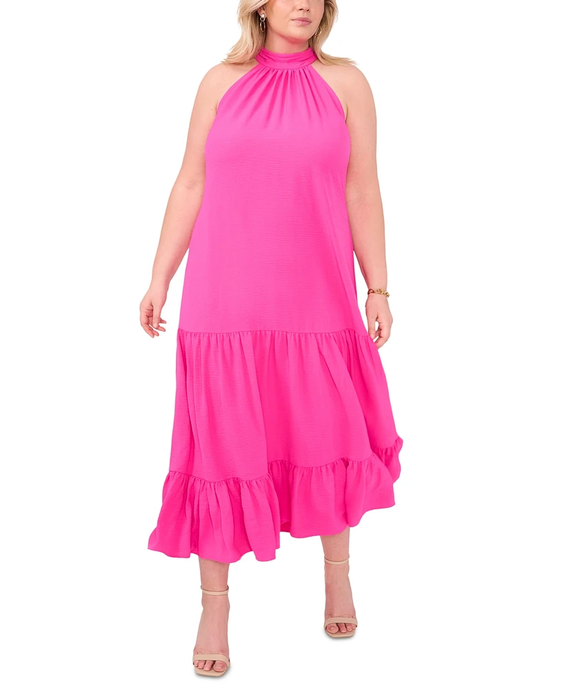 Msk Plus Tiered Maxi Dress