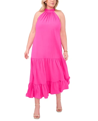 Msk Plus Size Tiered Maxi Dress