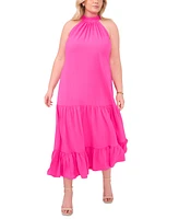 Msk Plus Tiered Maxi Dress