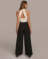 Donna Karan Women's Colorblocked Halter Jumpsuit