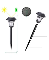 Maggift 12-Pack Waterproof Solar Path Lights for Outdoor Spaces