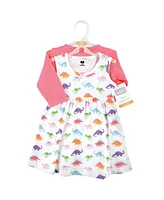 Hudson Baby Baby Girls Hudson Cotton Dress and Cardigan Set