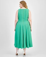 Taylor Plus Square-Neck A-Line Dress